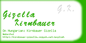 gizella kirnbauer business card